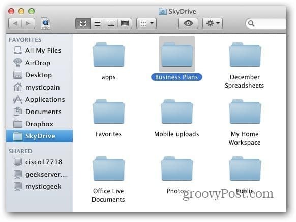 Folder SkyDrive Mac