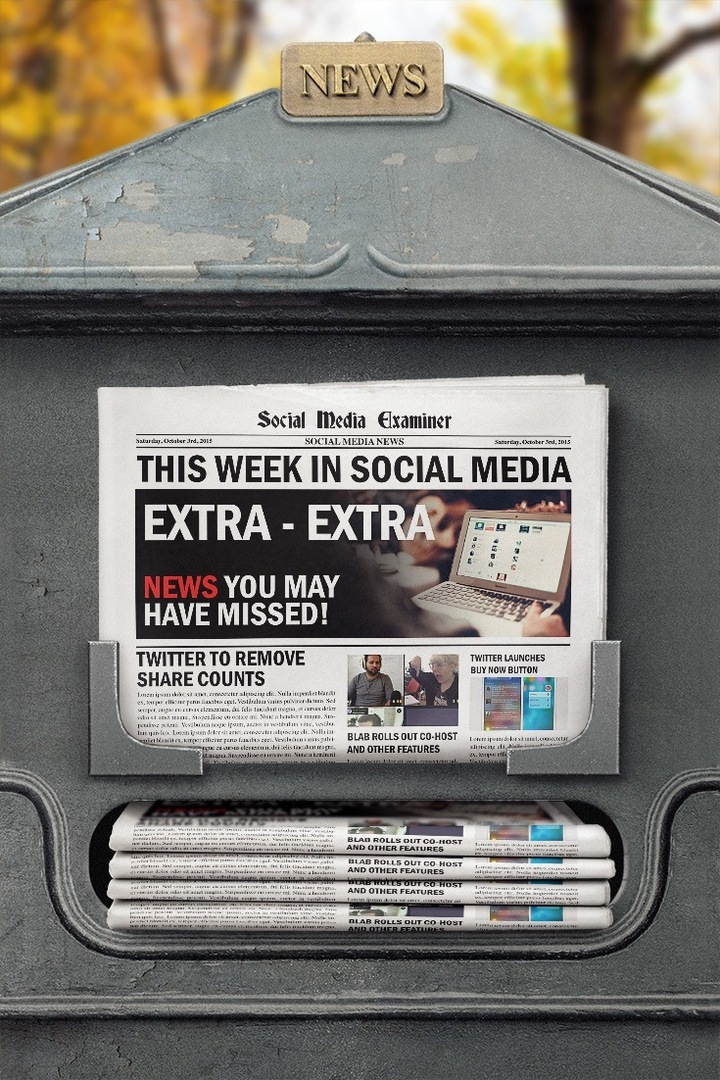 Twitter pentru a elimina numărul de partajări: săptămâna aceasta în Social Media: Social Media Examiner