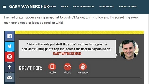Citat de Gary Vanderchuk despre importanța Snapchat