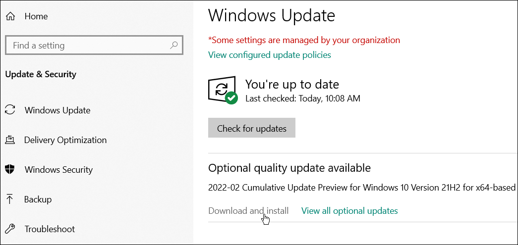 Windows Update remediază bara de activități Windows afișată pe ecran complet