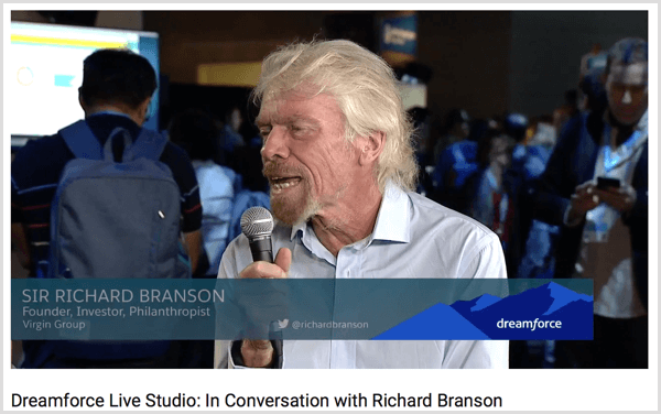 dreamforce richard branson interviu exemplu