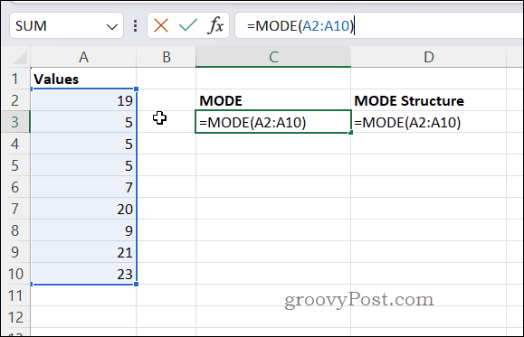 Exemplu de formulă MOD în Excel