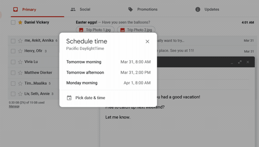 Programează Gmail Time Desktop