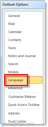 ajustați opțiunile de limbă de birou 200