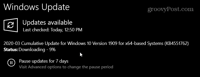 KB4451762 pentru Windows 10 1903 și 1909