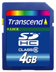 Transcend SDHC Securitate digitală de înaltă capacitate 4GB Card de memorie
