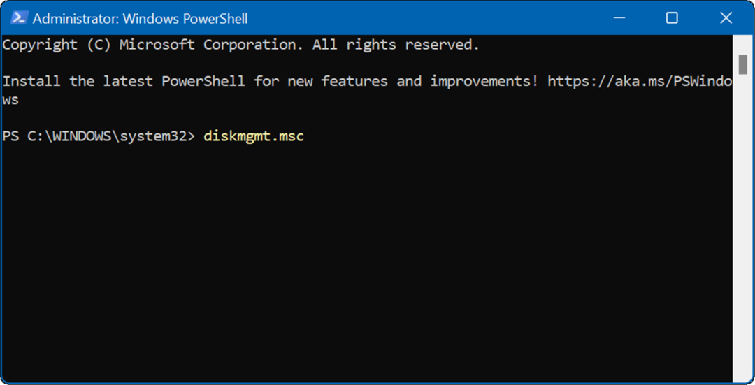 diskmgmt_msc deschideți gestionarea discului pe Windows 11
