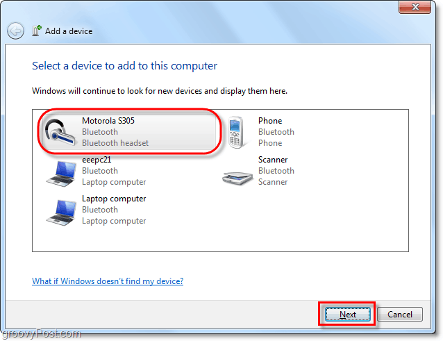 Mod de asociere a unui dispozitiv Bluetooth cu Windows 7