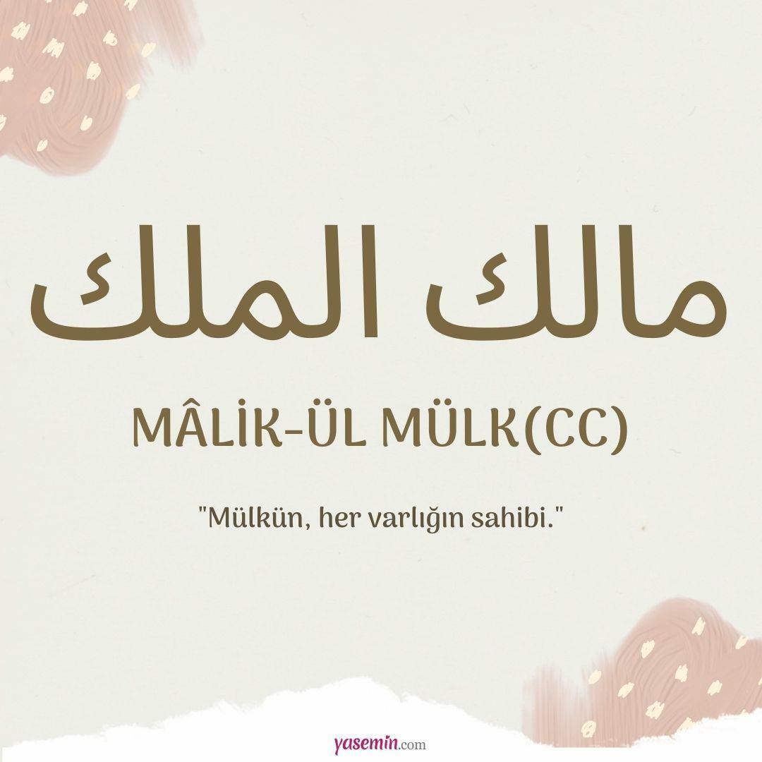 Ce înseamnă Malik-ul Mulk (c.c)?