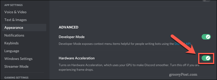 Dezactivarea accelerării hardware pe Discord