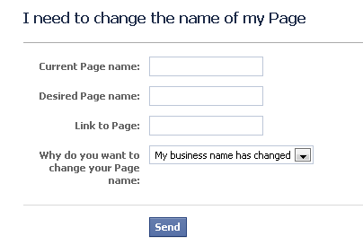 schimbați numele paginii dvs.
