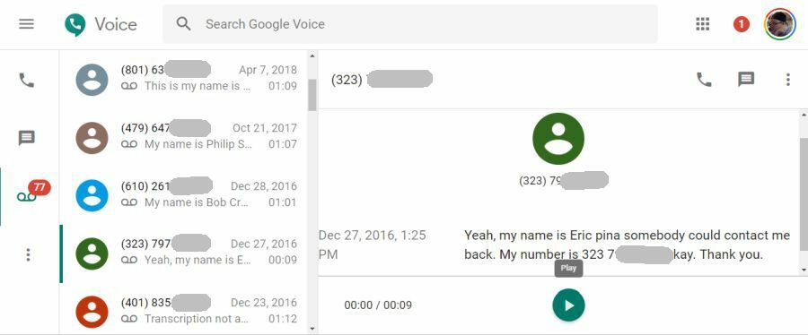 mesaje vocale Google google