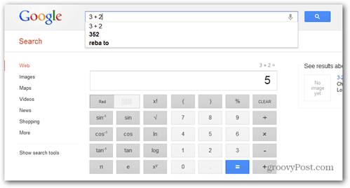 Căutarea Google are calculator științific încorporat