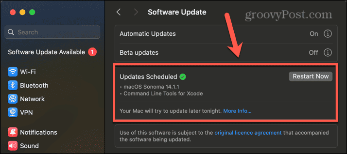 actualizări disponibile mac