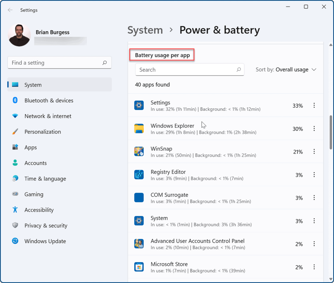 verificați durata rămasă a bateriei pe Windows 11