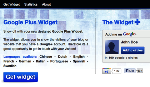 widget google +