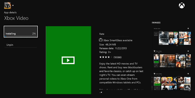 Aplicația video Xbox