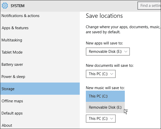 Depozitare Windows 10