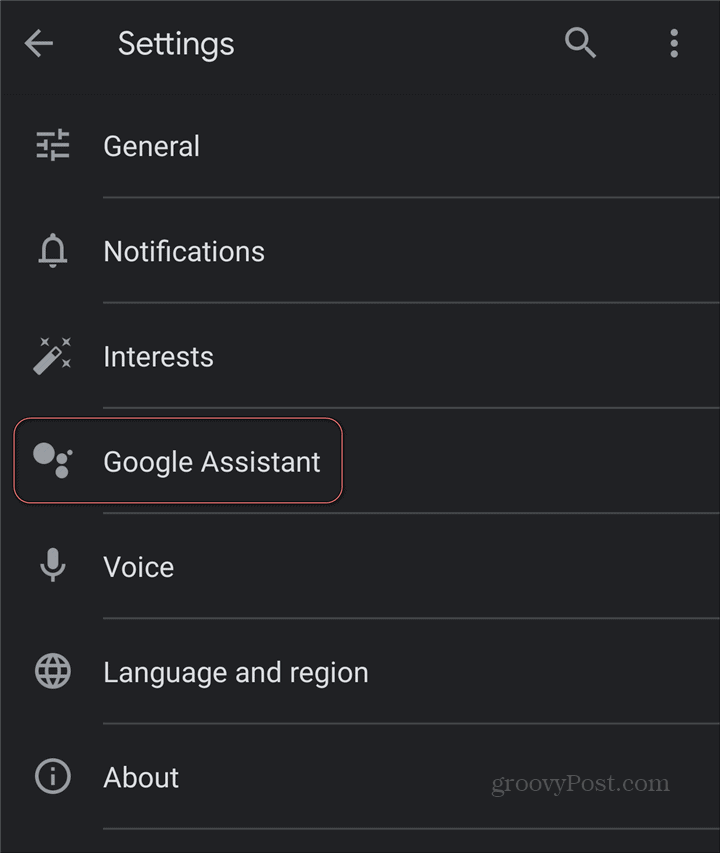 Google Assistant Google Keep setări GA