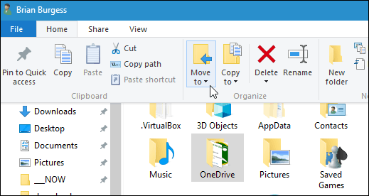 3 mutați folderul