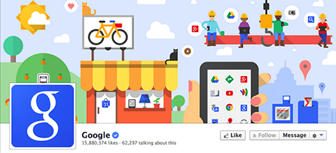 imaginea de copertă a facebook-ului google