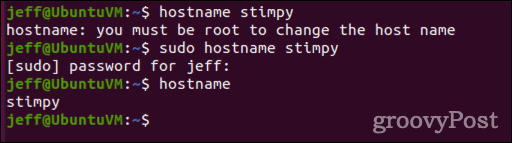 cum să schimbați numele de gazdă în Linux folosind comanda hostname