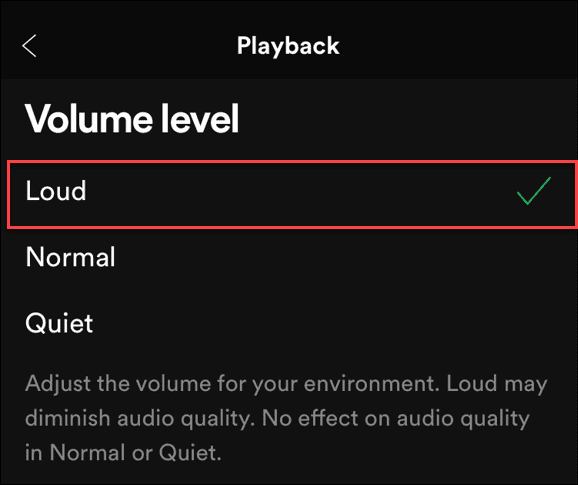 Nivelul volumului Spotify