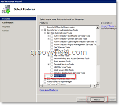 Activați caracteristica Instrumente Hyper-V în Windows Server 2008