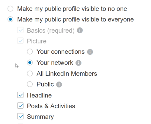 Asigurați-vă că setările profilului dvs. LinkedIn permit oricui să vă vadă postările publice.