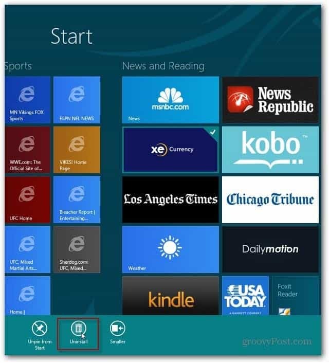 Cum se dezinstalează aplicațiile Windows 8