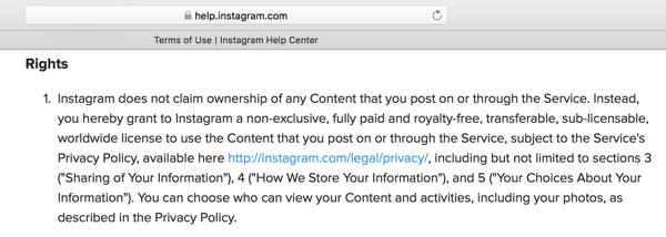 Termenii de utilizare Instagram prezintă licența pe care o acordați platformei pentru conținutul dvs.