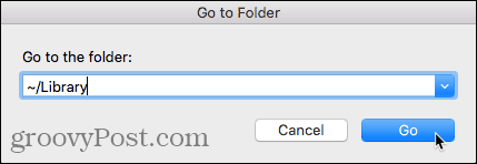 Accesați caseta de dialog Folder din Finder pe Mac