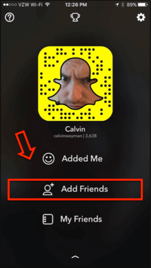 Snapchat adaugă prieteni