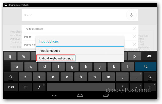 Setări tastatură Android