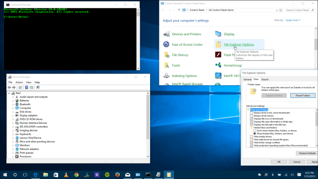 Utilitare tradiționale Windows 10
