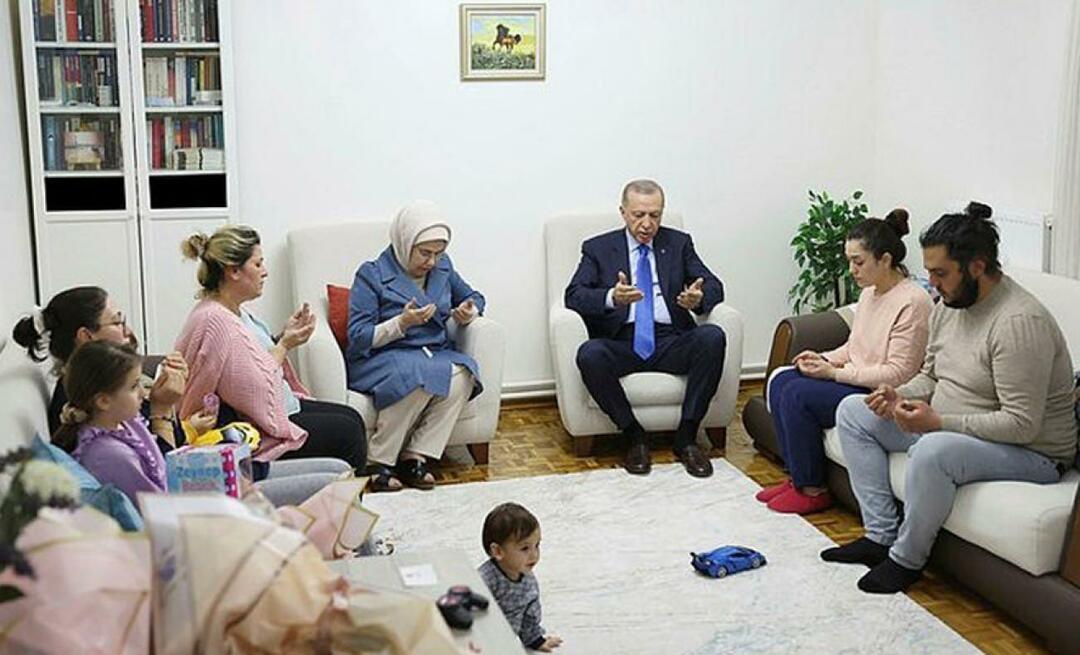 O vizită semnificativă a președintelui Erdoğan și Emine Erdoğan la familia supraviețuitoare a cutremurului!