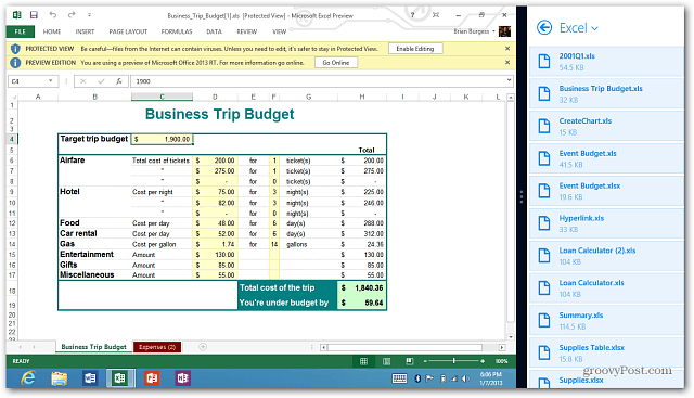 Excel Dropbox Snap To