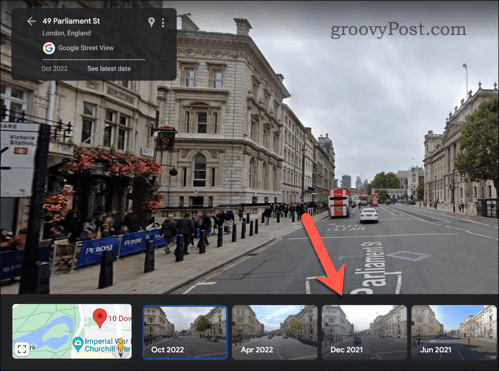 Alegerea imaginilor mai vechi Street View în Google Maps