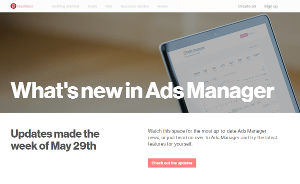 Pinterest a lansat câteva funcții noi în Ads Manager în săptămâna 29 mai.