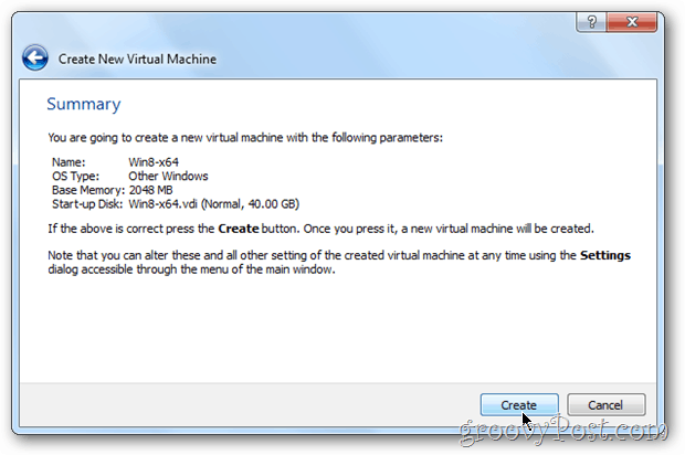 Windows 8 Vm sumar VirtualBox