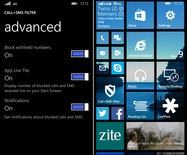Blocați apelurile Windows Phone 8.1