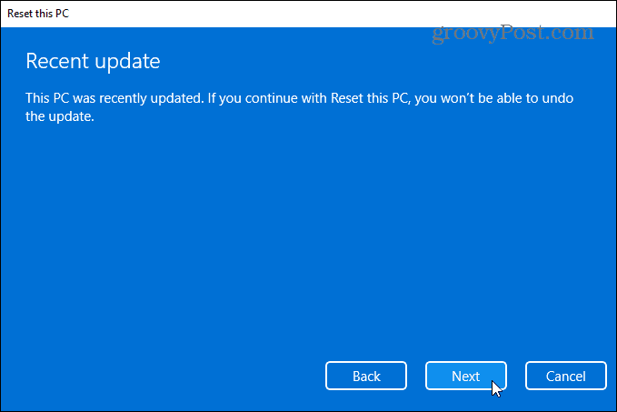 Windows 11 de actualizare recentă