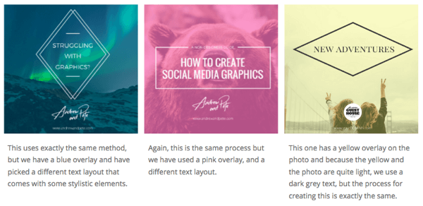 Creați diferite variante ale imaginilor de pe rețelele sociale.