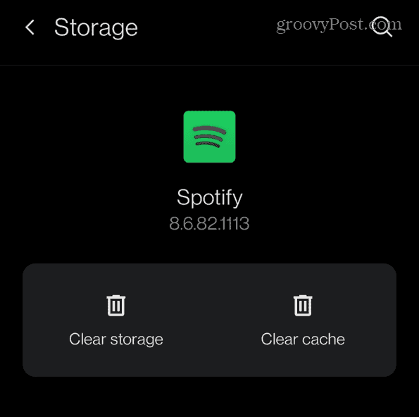 ștergeți memoria cache Spotify Spotify Android