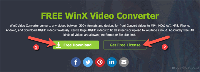 Descărcarea WinX Video Converter