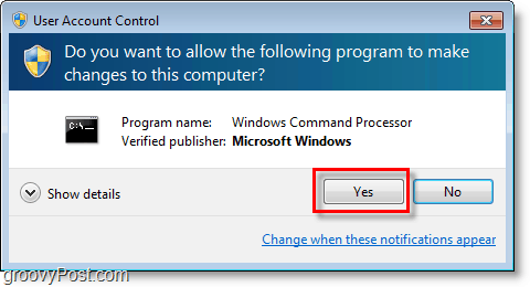 Captura de ecran de Windows 7 - trece prin cmd admin uac