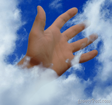 Mâna în nori