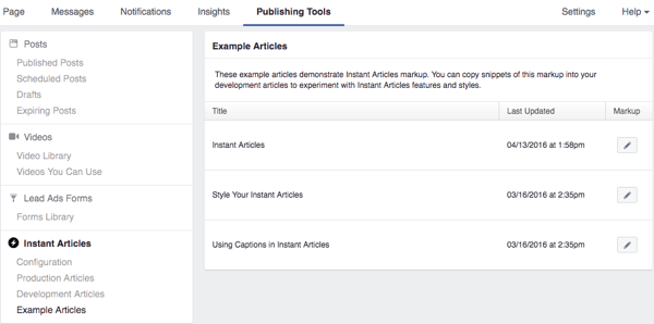 instrumente de publicare pe facebook articole instantanee