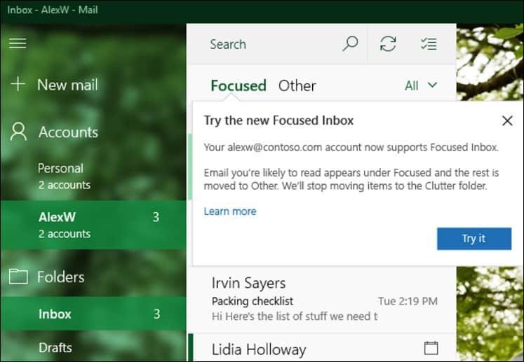Microsoft lansează actualizări majore la aplicațiile Windows 10 Mail și Calendar