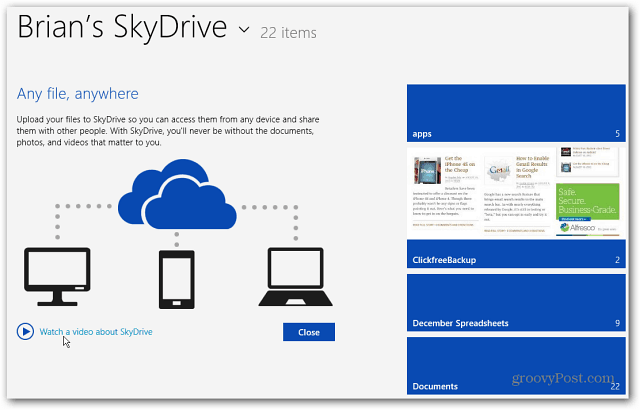 Ecran de pornire SkyDrive nou